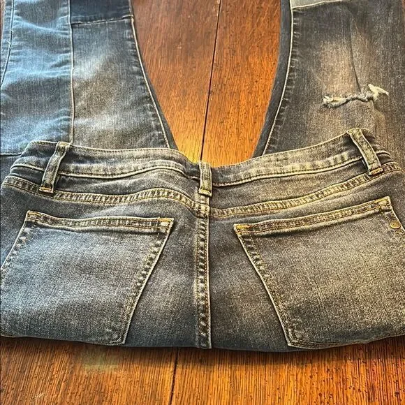 Miss Me Jeans Straight Leg  Patchwork Size 28 - Picture 8 of 12